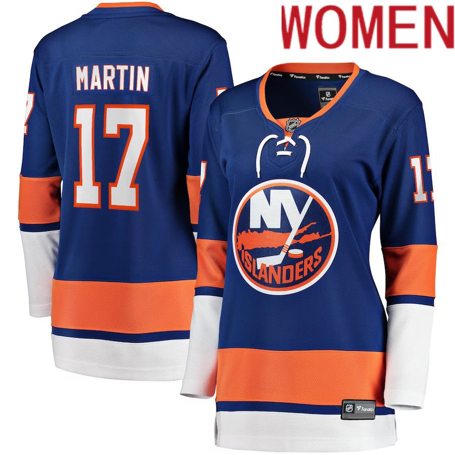 Women New York Islanders #17 Matt Martin Fanatics Branded Royal Home Team Breakaway Player NHL Jersey